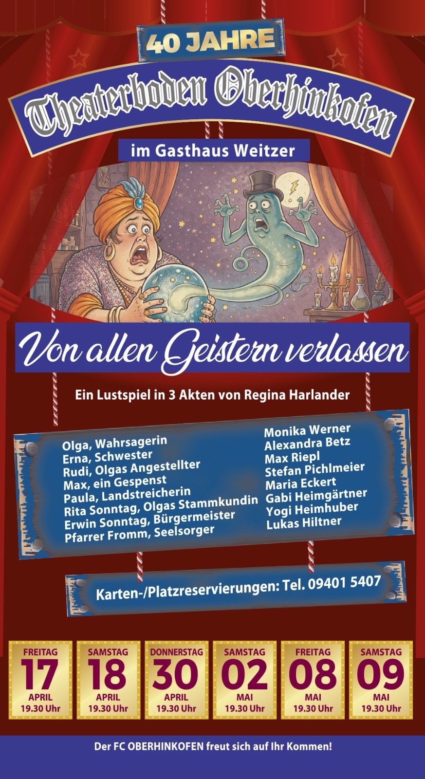 Theaterboden Oberhinkofen 2026 – Dreiakter „Von allen  Geistern verlassen“